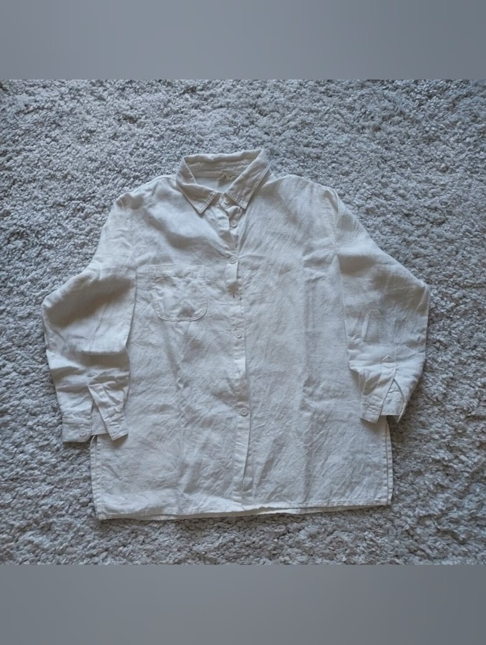 Shelter Lloyd Linen Shirt Ivory Small
